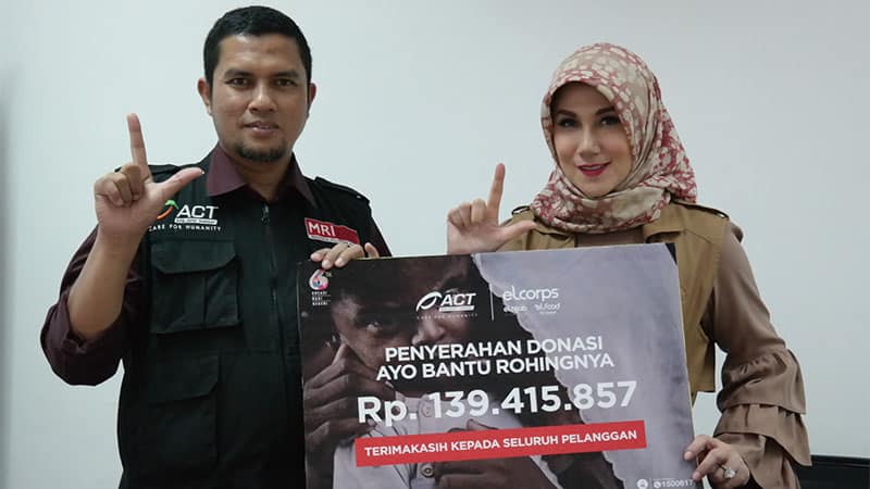 Donasi Sebesar Rp154 Juta Diberikan Elcorps untuk Pembangunan Shelter dan Sekolah Bagi Muslim Rohingya